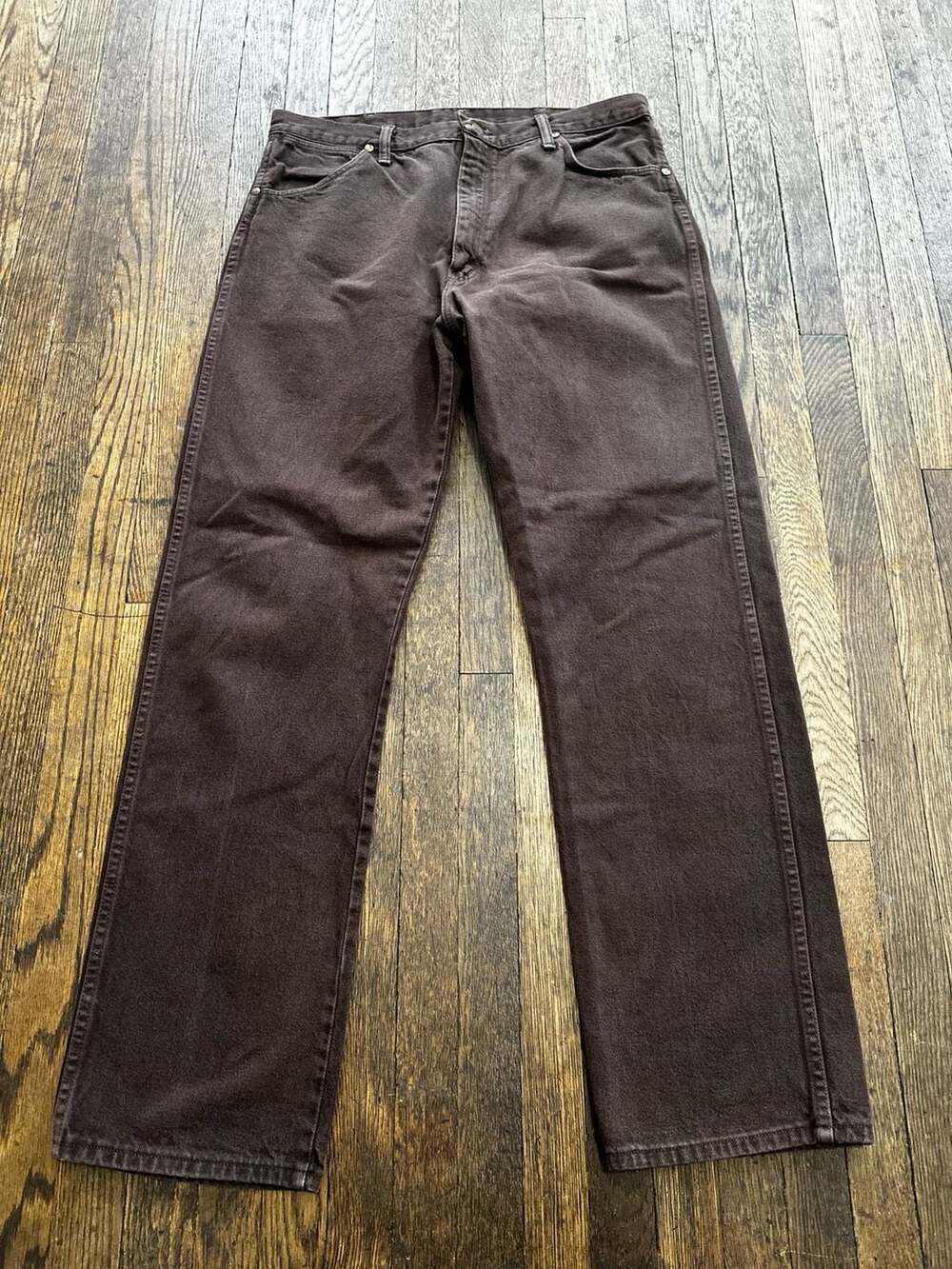 Wrangler 13MWZKL Cowboy Cut Brown Denim Jeans 36x32 Made in USA